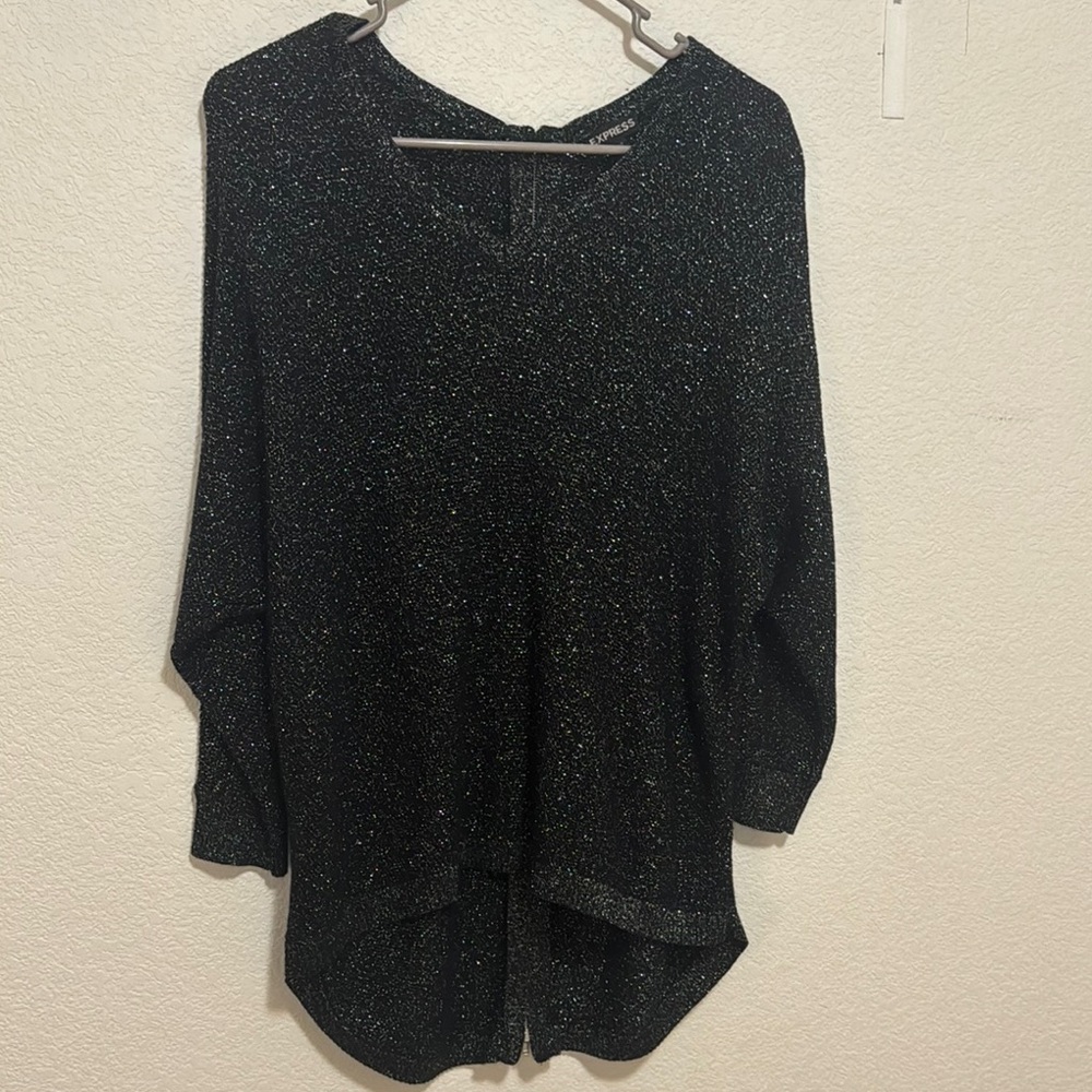 Black Sparkle Women's Top